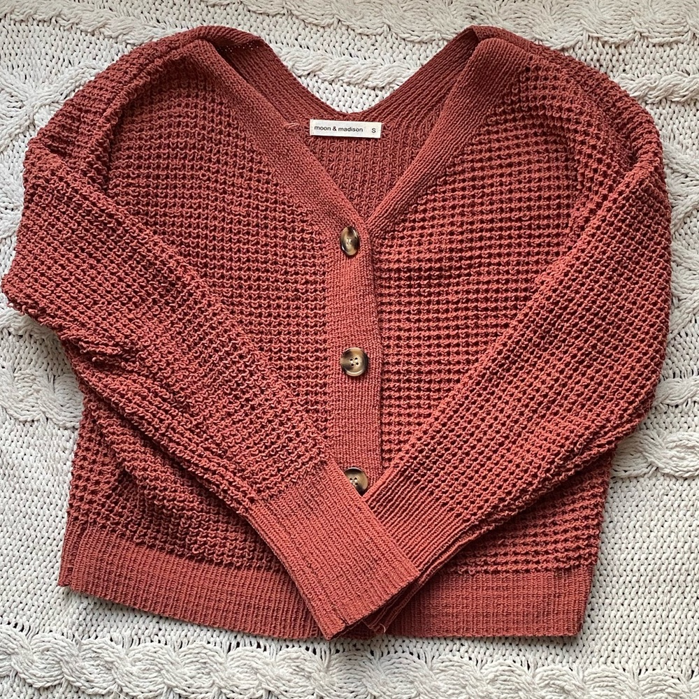 Moon & Madison Women's Brick Cardigan